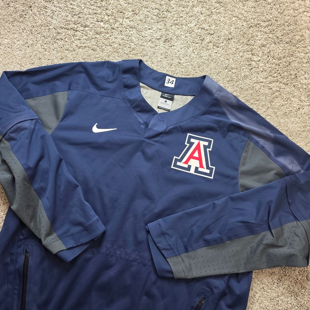 Arizona Wildcats Warm Up Jacket Men Large Blue Game Used Player Issue Nike